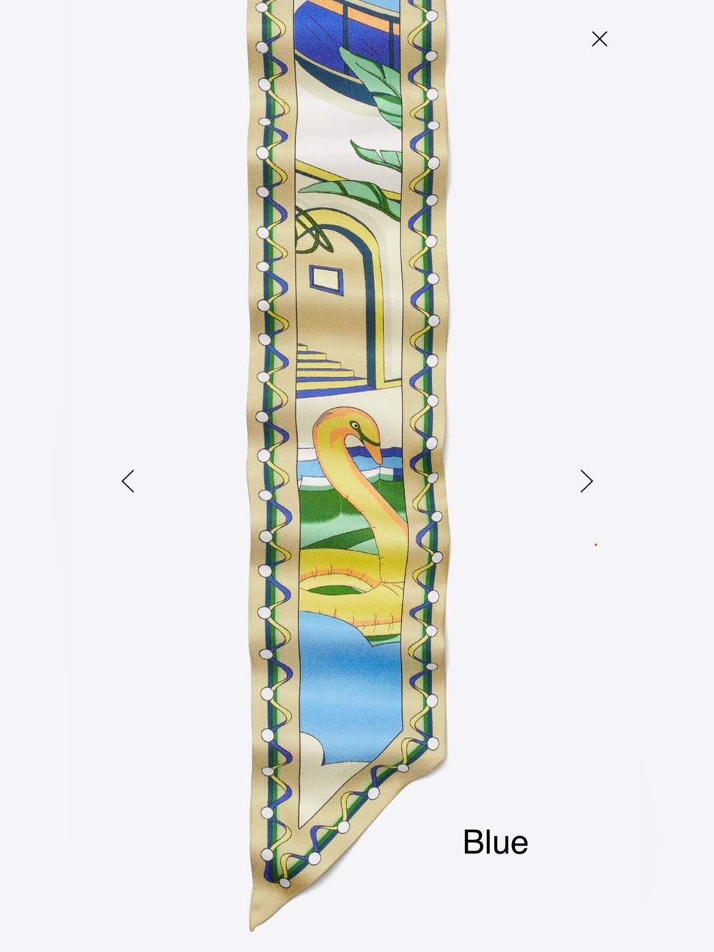 Tory Burch THE POOL RIBBON TIE - 100% silk - Picture 7 of 9